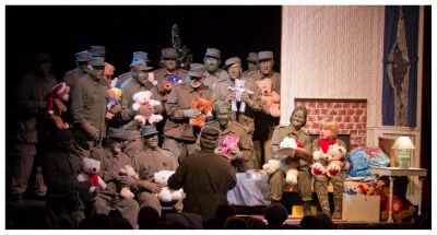 (Image: The Soldiers Read a Story and Sing to Patrick)