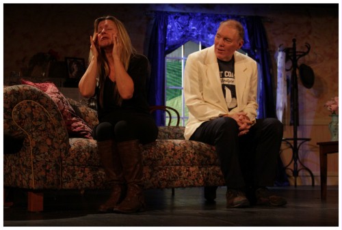 (Image: Charles Consoles his Second Wife
   while Both are Seated on a Couch.)