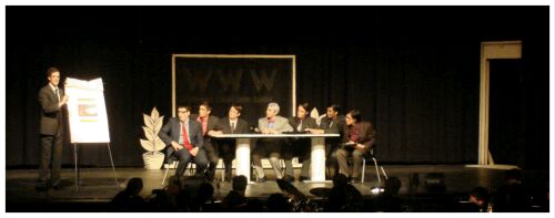 (Image: Finch Proposes his Advertising Idea to
the Board)