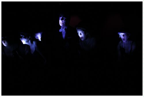 (Image: Closeup of Dancers in the Above Lighting)