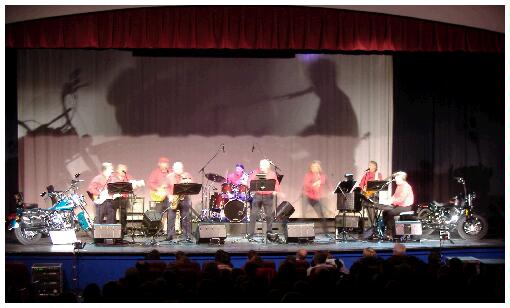 (Image: The Full 9-Piece Band, Brightly
Lit)