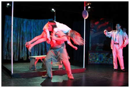 (Image: The Abduction Commences with Luisa over
 the Shoulder of one of her Abductors)