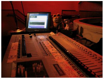 (Image: Garfield and Arlene Guard the Lighting Console)