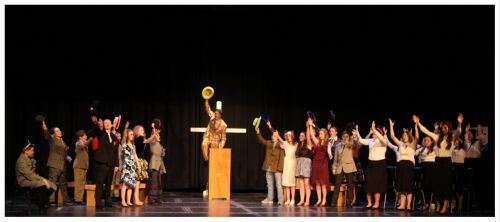 (Image: The Full Cast at the Mission for a Prayer Meeting)