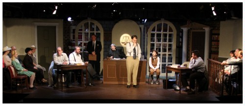 (Image: The Defence Lawyer Ponders as he
   Interviews a Boy on the Witness Stand.)