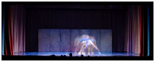 (Image: Dancers in Front of Blue-Coloured Rear Flats)