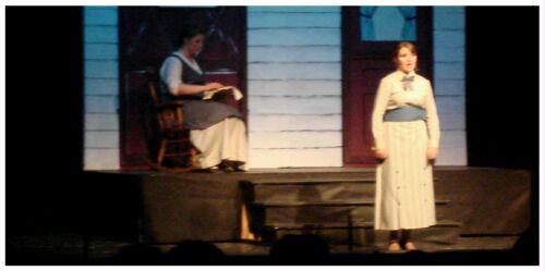 (Image: Mother listens from the Porch
 while her Daughter sings.)