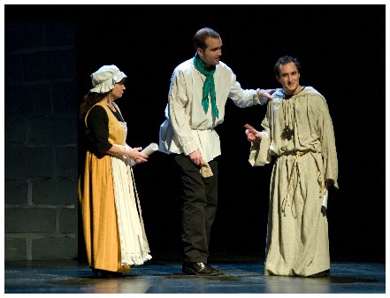 (Image: Characters Confer with the Church Pastor)