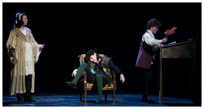 (Image: Shakespeare tries to Write while and his Wife and Son
  are Nearby)