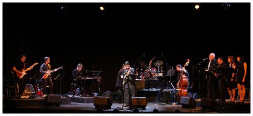 (Image: `Roy' with his 10-Piece Backup on Stage)