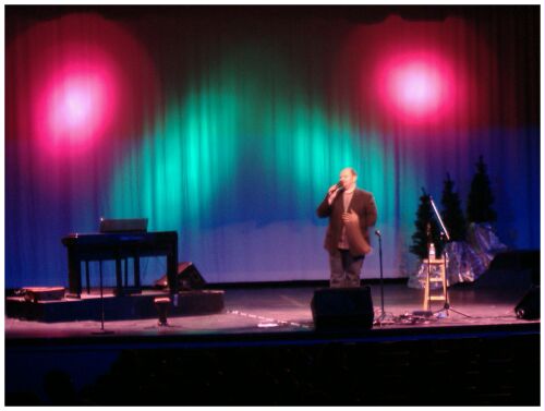 (Image: Soloist Duane on a Moody Stage)