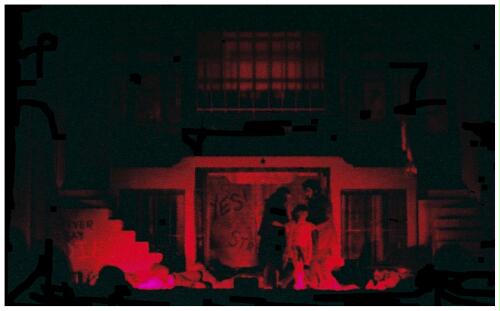 (Image: Low-Angle Lighting on the Cast)