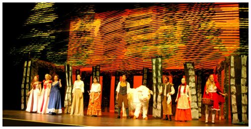 (Image: Majority of the Cast in Front of the Set)