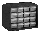 (Image Left: 16-Drawer Parts Cabinet)