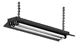 (Image Right: Hanging Fluorescent Light)