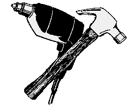 (Image Left: Drill and Hammer)